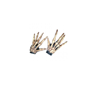Manos Grandes De Esqueleto Color Hueso Talla Única