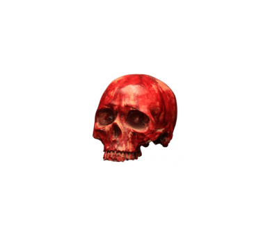 Artículo Decorativo Cráneo De Resina Sangriento 18 Cm