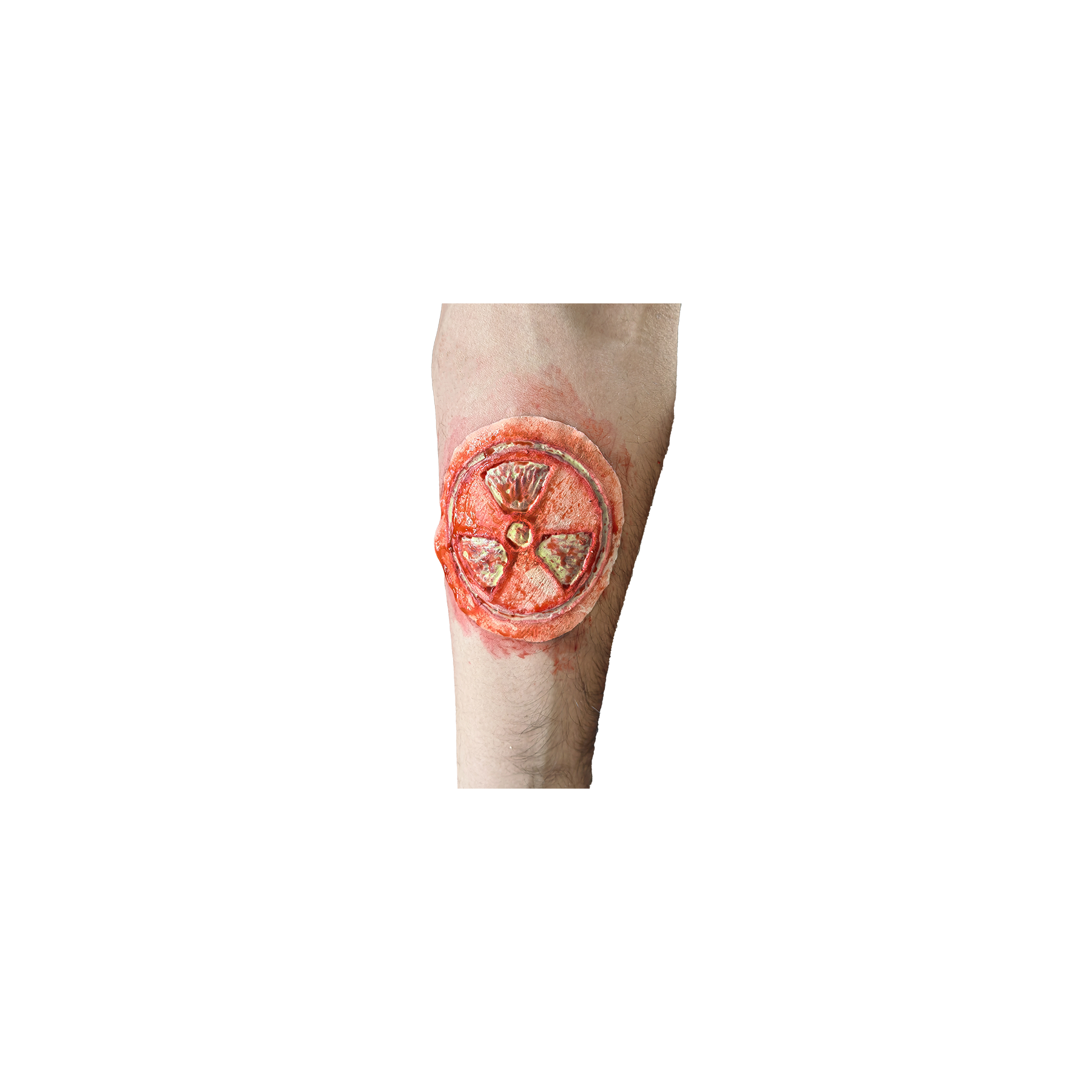 Aplicación De Látex Y Maquillaje Herida De Radiación