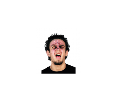 Aplicación De Látex Y Maquillaje Herida Forma De Cruz