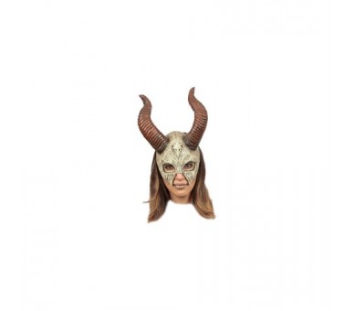 Máscara Calavera Mítica Con Cuernos Talla Única