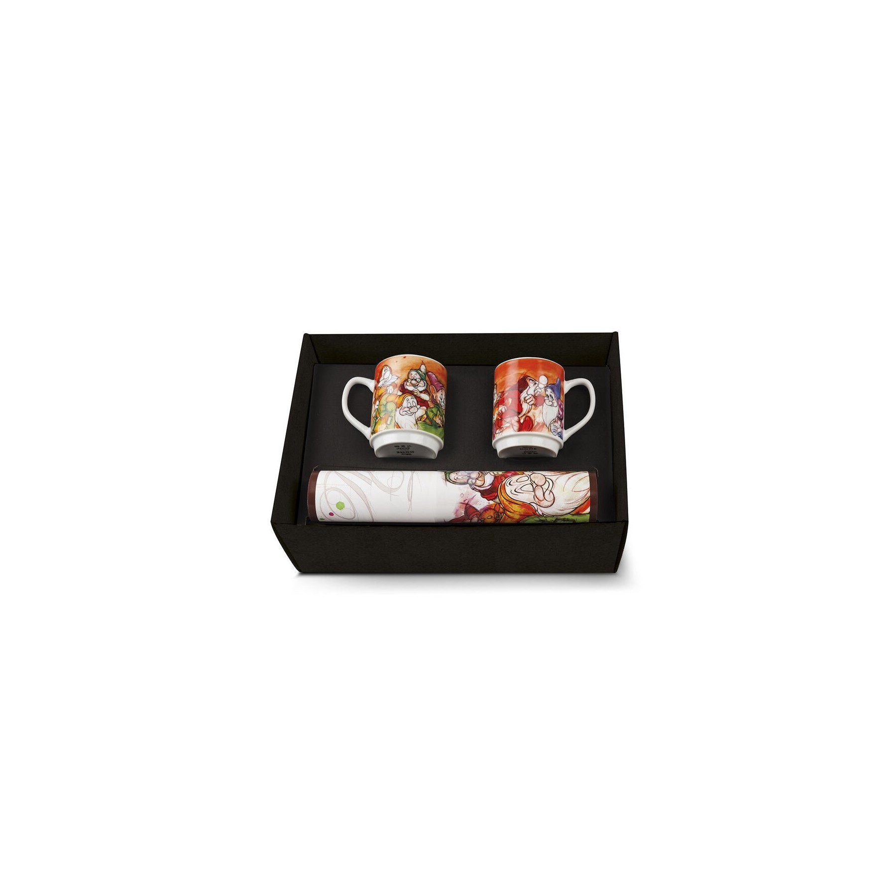 Set 2 Taza + 2 Manteles Individuales 7 Enanitos 45X30 Cm Y 3