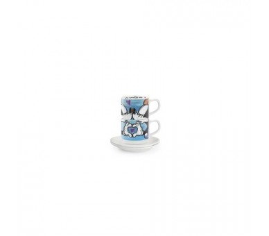 Set De 2 Tazas Y 2 Platos Expresso Mickey & Minnie