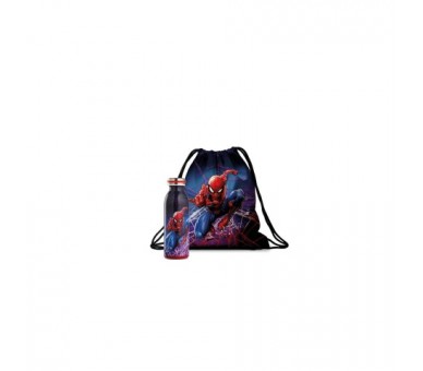 Set Botella Térmica +Bolsa Ajustable Spider-Man