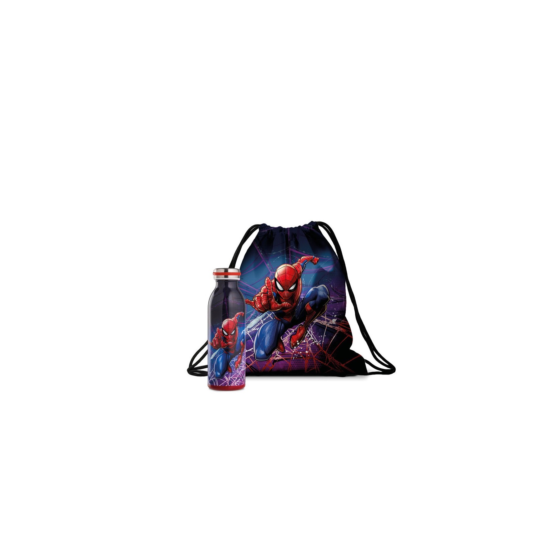 Set Botella Térmica +Bolsa Ajustable Spider-Man
