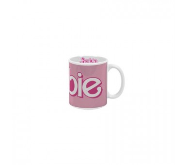 Taza De Cerámica Logo Barbie Rosa/Blanco 350 Ml