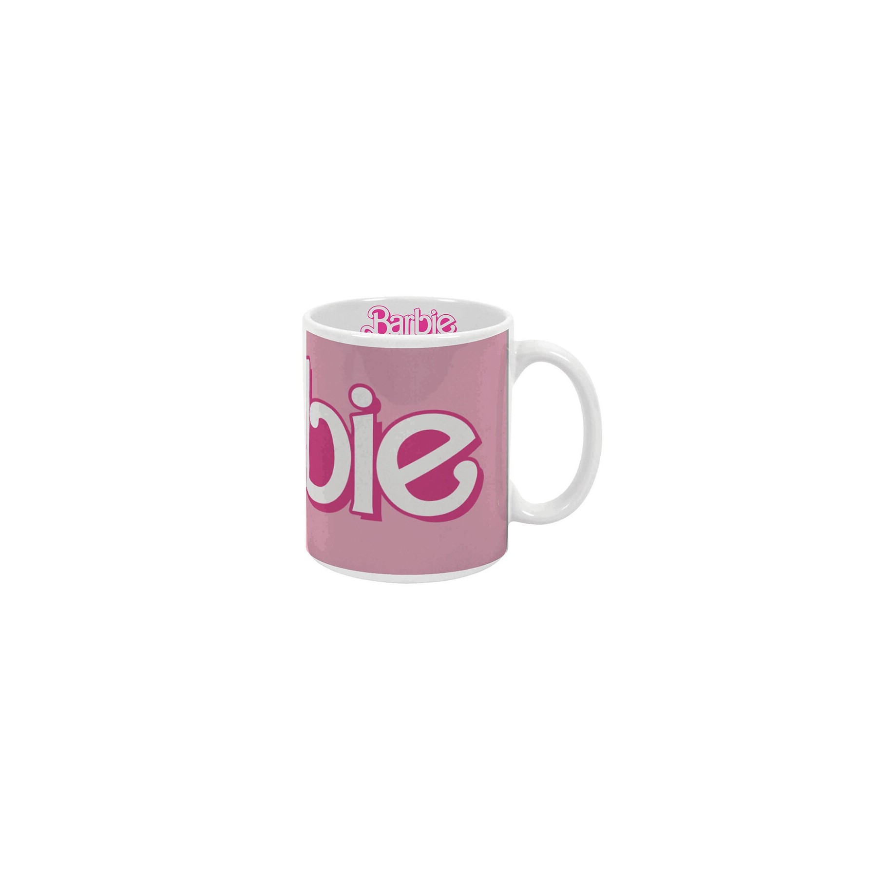 Taza De Cerámica Logo Barbie Rosa/Blanco 350 Ml
