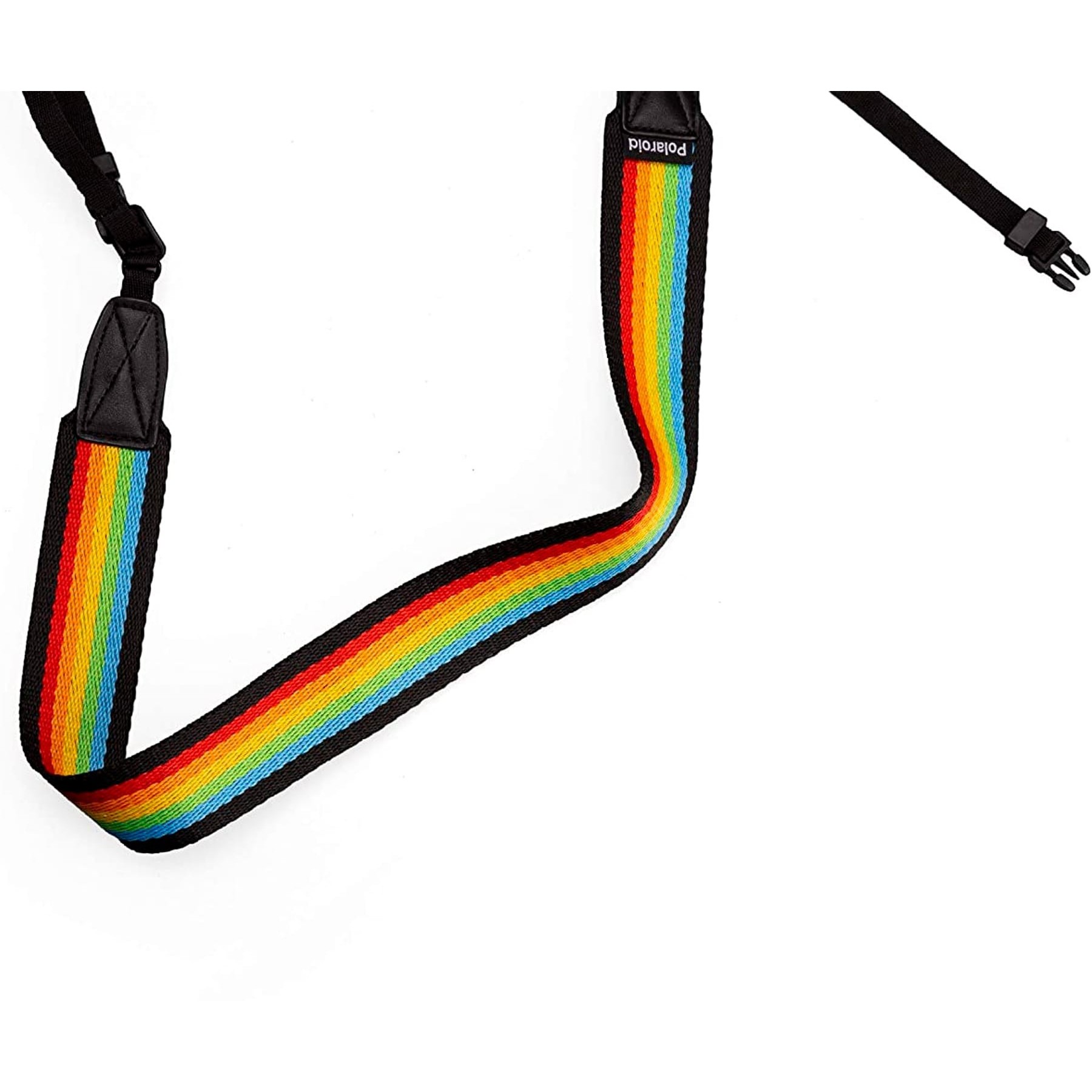 Polaroid Camera Strap Flat Rainbow Black / Correa Para Cámar