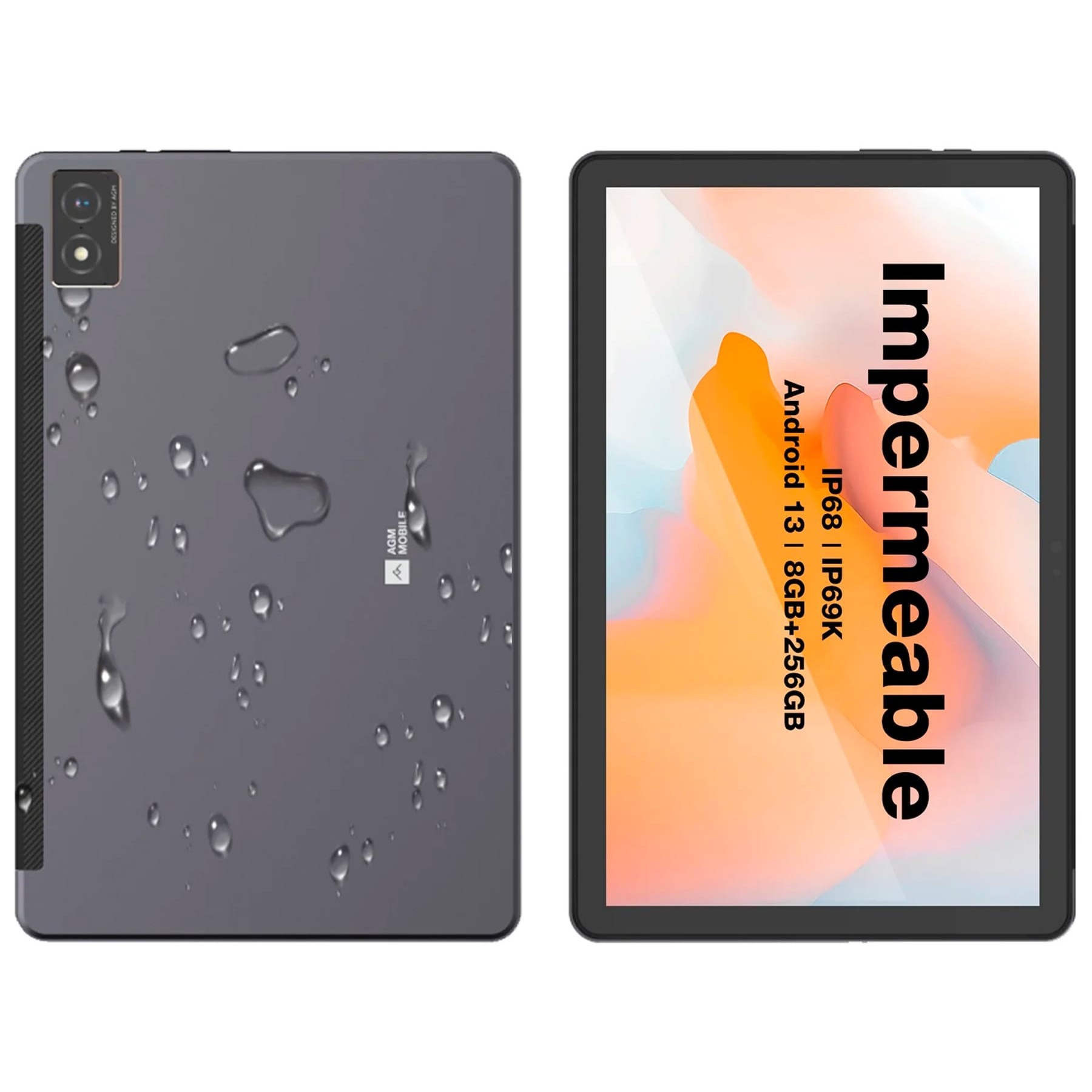 Agm Pad P1 4G Gris / Impermeable / 8+256Gb / 10.36" Full Hd+
