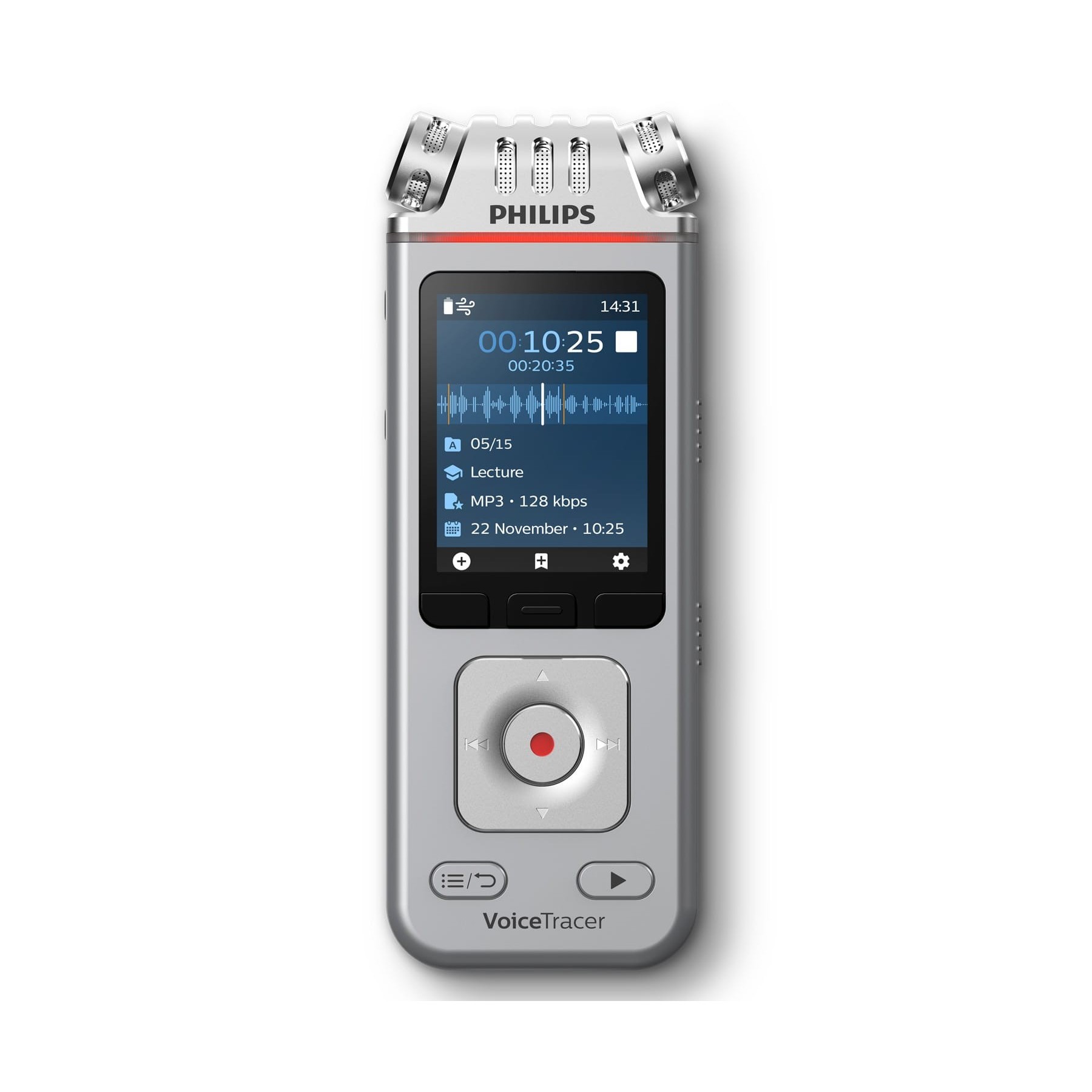 Philips Dvt4115 Silver / Grabadora De Audio Digital 8Gb