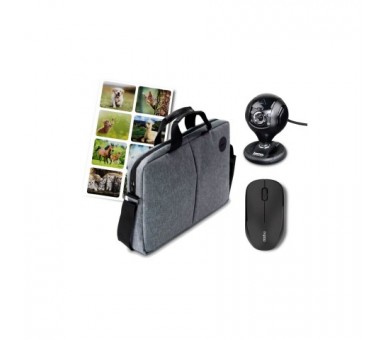 Hama Kit Bundle 4 En 1 / Maletín + Ratón + Webcam + Alfombri
