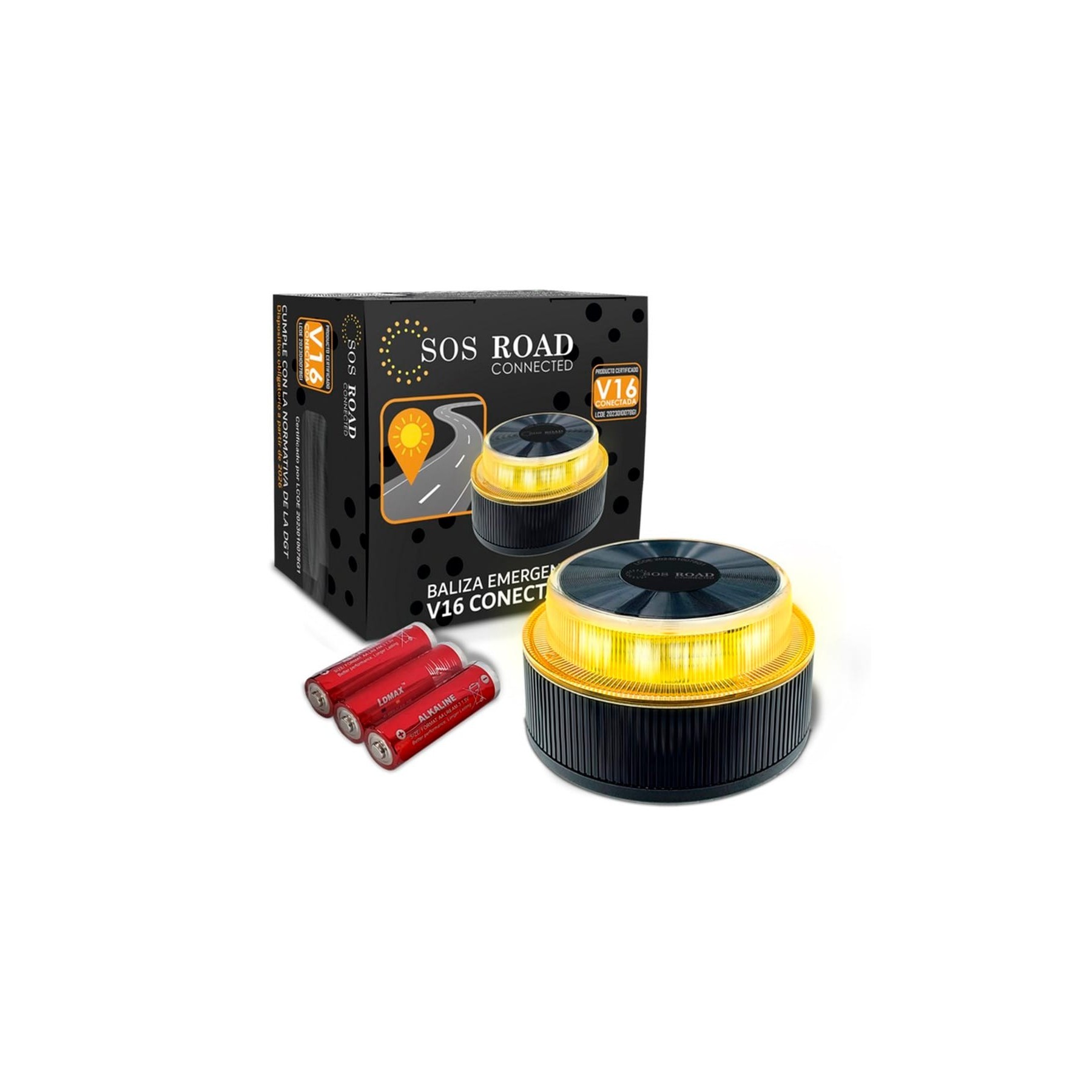 Sos Road V16 Connected / Luz De Emergencia Homologada