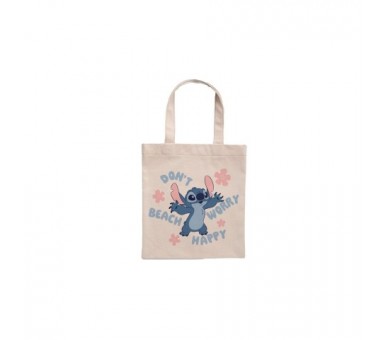 Bolsa Shopping Don'T Worry Beach Happy Stitch Disney