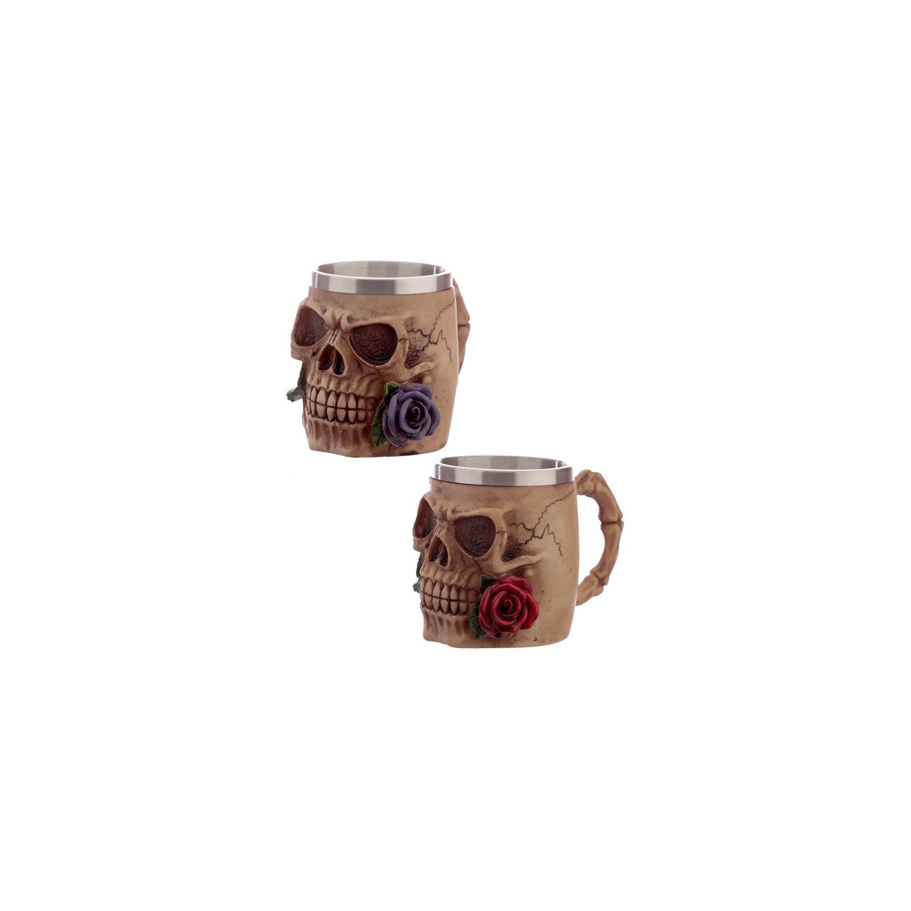 Taza Calavera Y Rosas Surtido