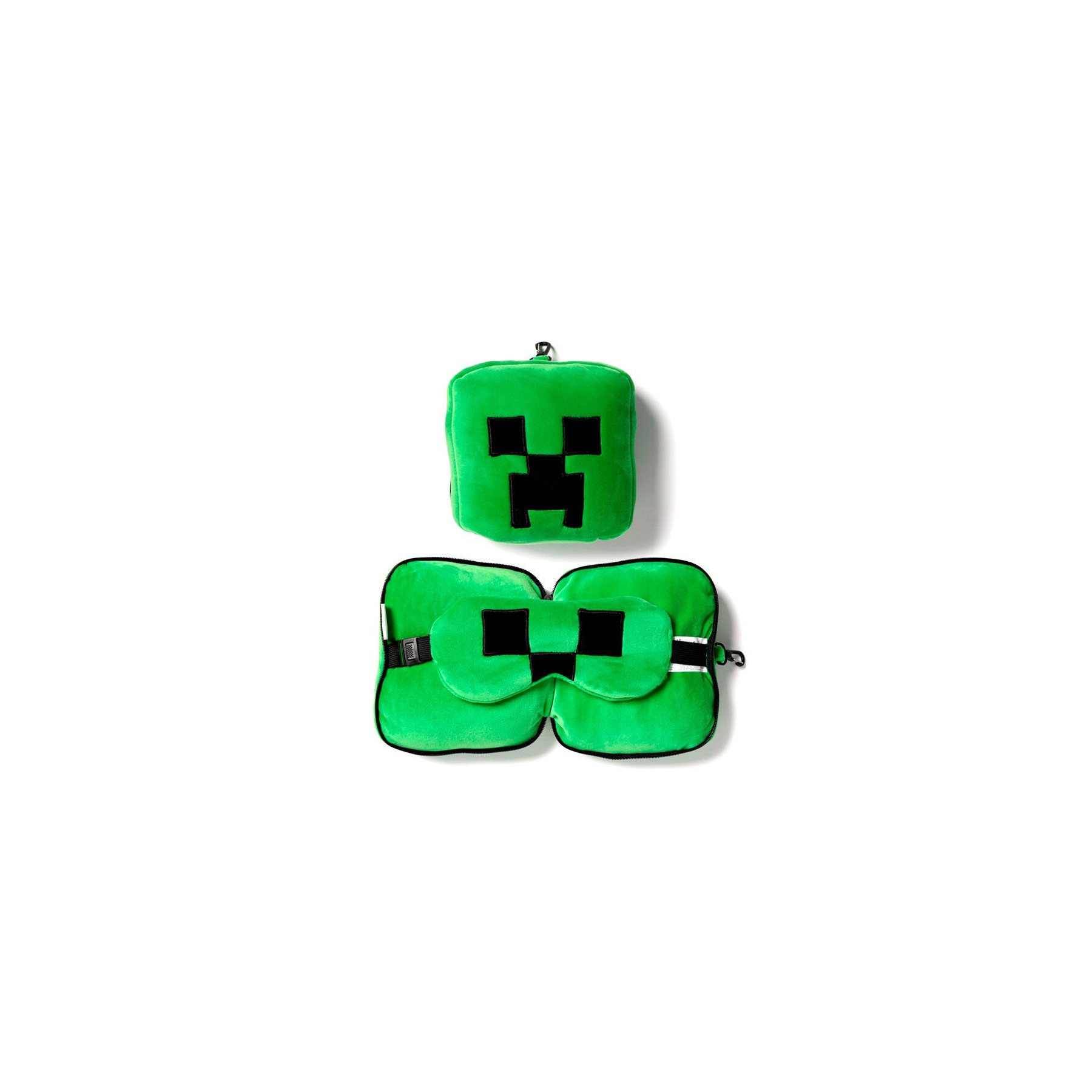 Almohada Viaje Antifaz Creeper Minecraft Relaxeazzz