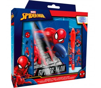Diario + Boligrafo magico Spiderman Marvel