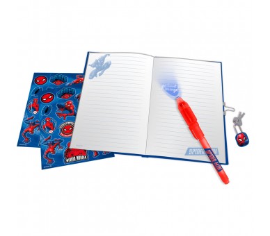 Diario + Boligrafo magico Spiderman Marvel