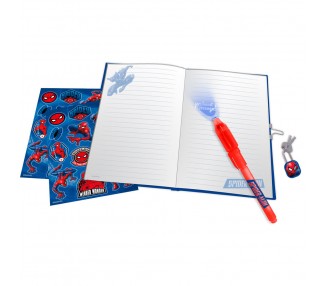 Diario + Boligrafo magico Spiderman Marvel