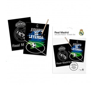 Set papeleria Scratch Art Real Madrid