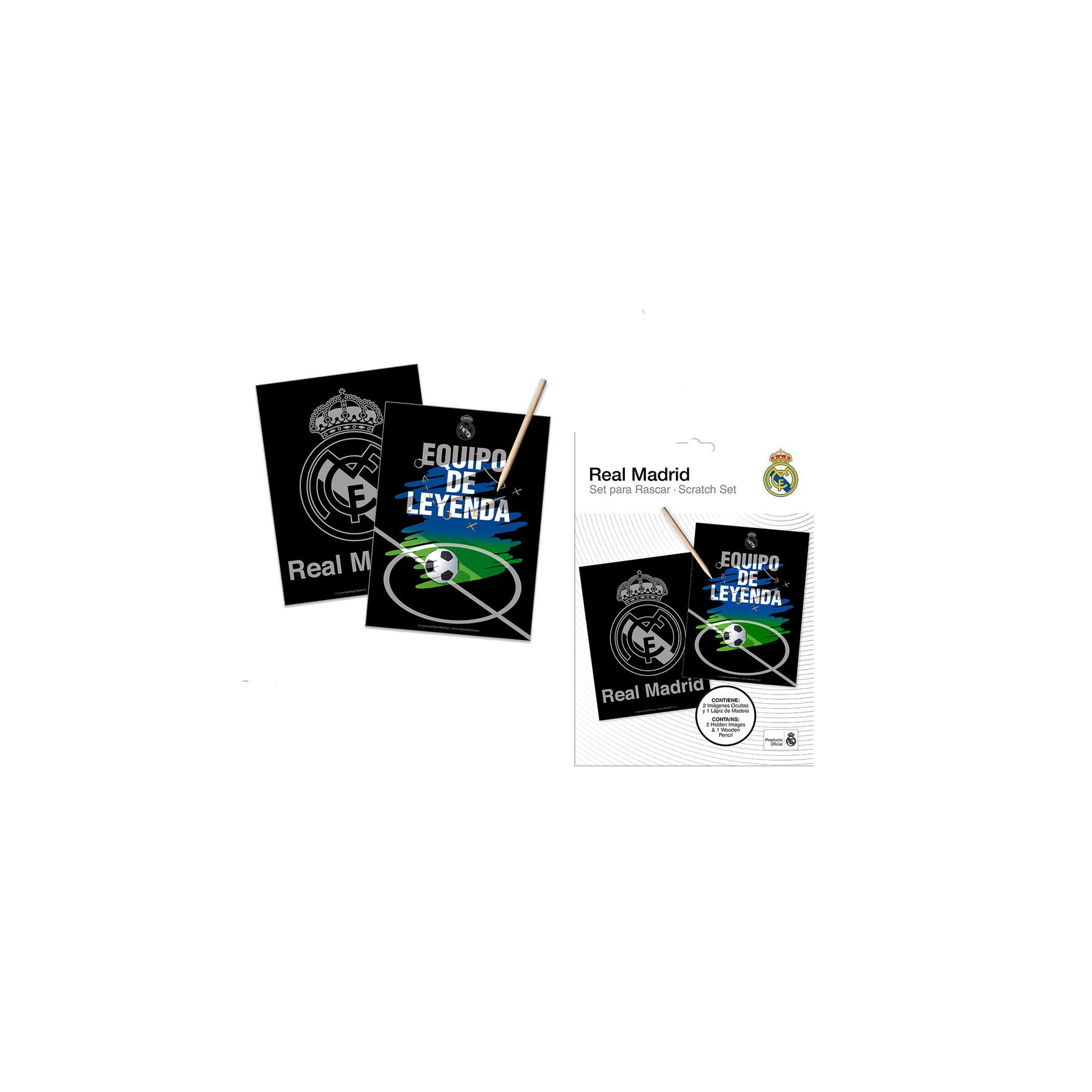 Set papeleria Scratch Art Real Madrid