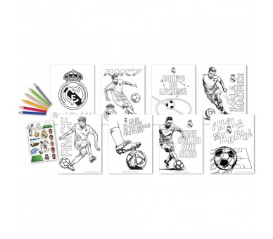 Set de Colorear con pegatinas Real Madrid