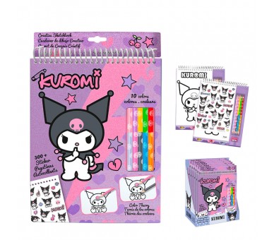Set Colorear + Lapices Kuromi Hello Kitty