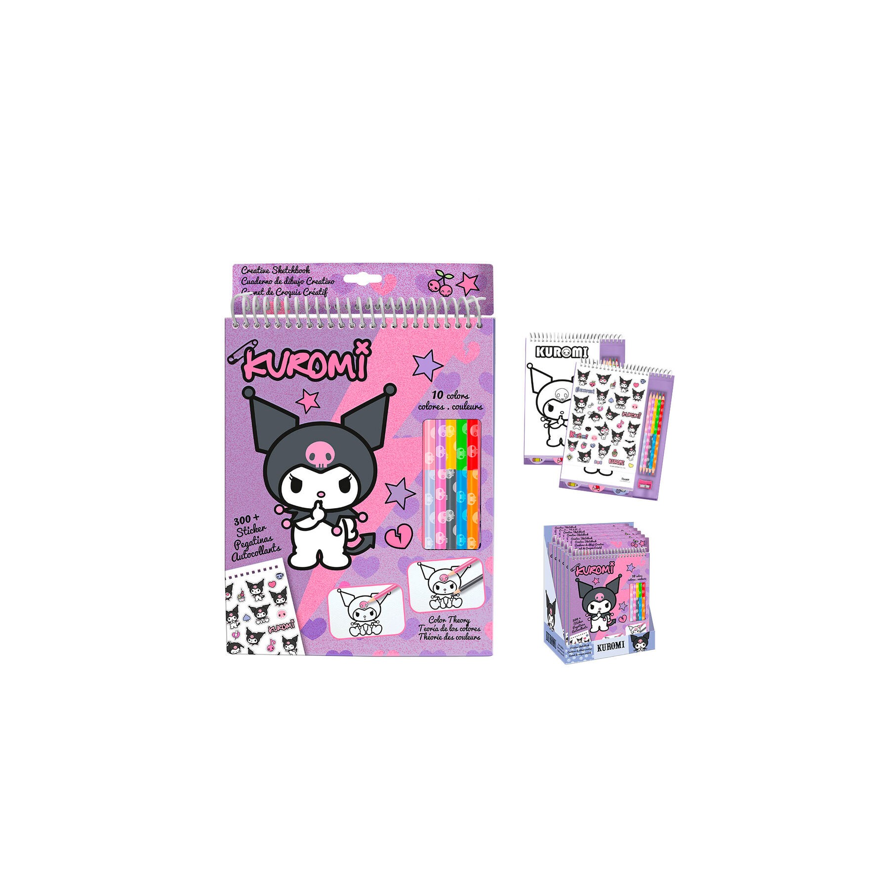 Set Colorear + Lapices Kuromi Hello Kitty