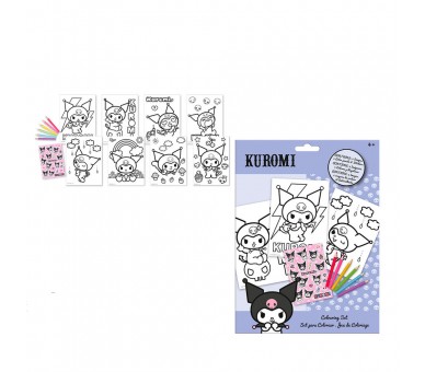 Set Colorear con pegatinas Kuromi Hello Kitty