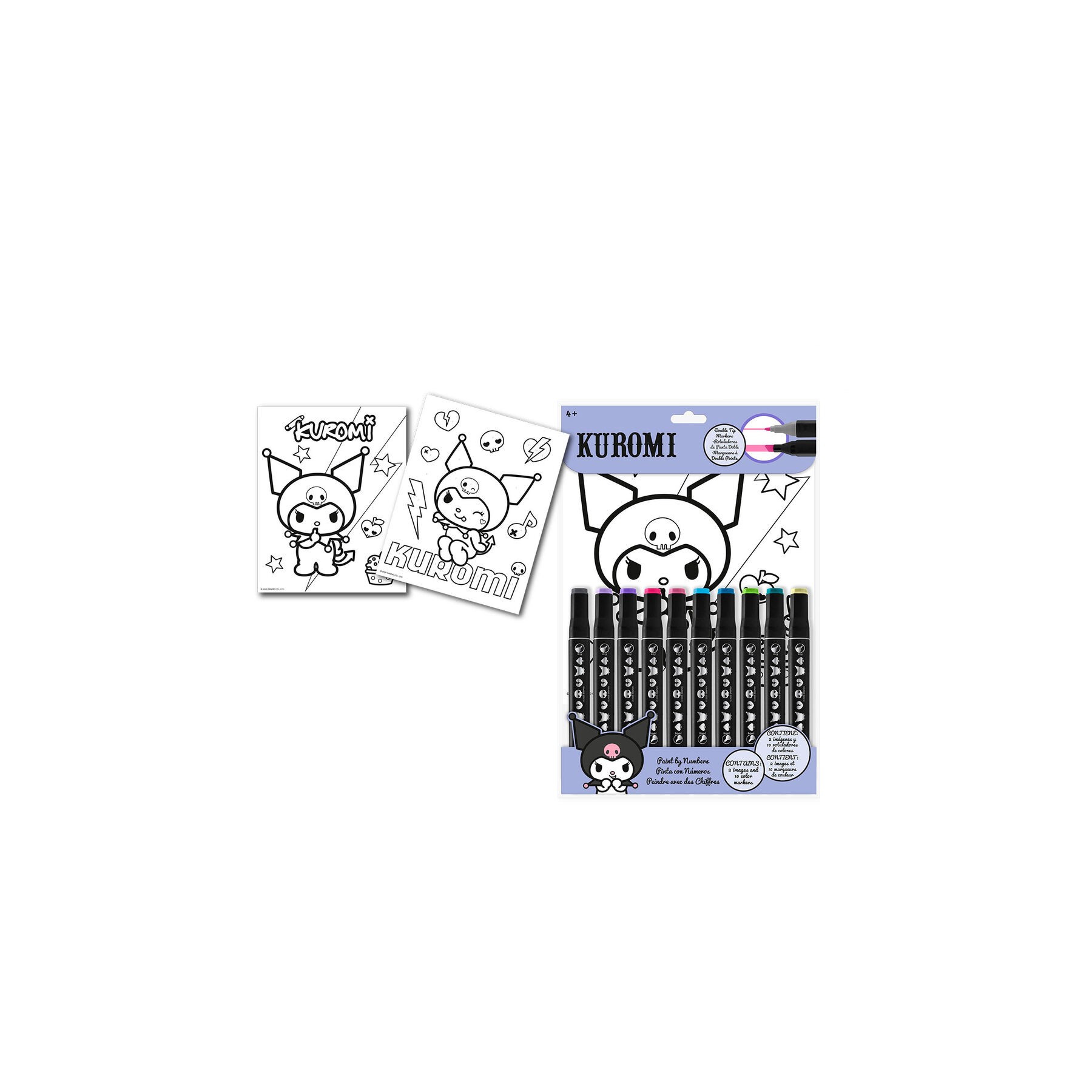 Pinta con numeros Kuromi Hello Kitty