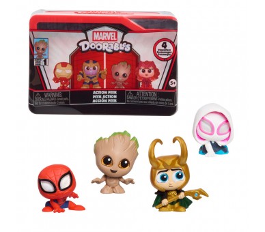 Capsula sorpresa 4 figuras Action Mini Peek Marvel Doorables surtido