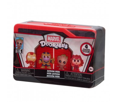 Capsula sorpresa 4 figuras Action Mini Peek Marvel Doorables surtido