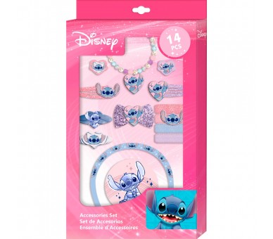 Blister Accesorios pelo Stitch Disney 14pzs