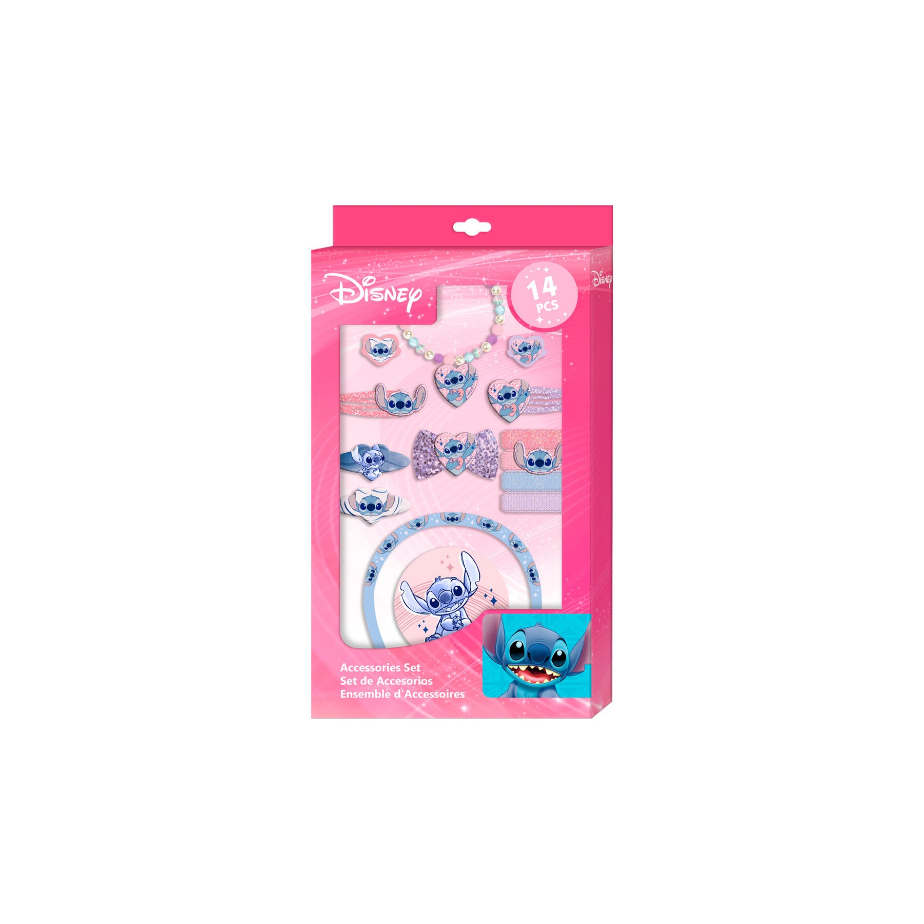 Blister Accesorios pelo Stitch Disney 14pzs