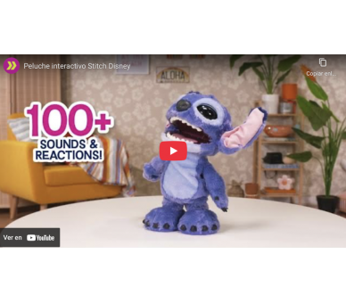 Peluche interactivo Stitch Disney