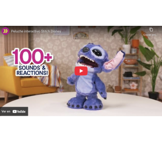 Peluche interactivo Stitch Disney