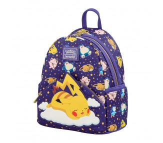 Mochila Sleeping Pikachu and Friends Pokemon Loungefly 26cm