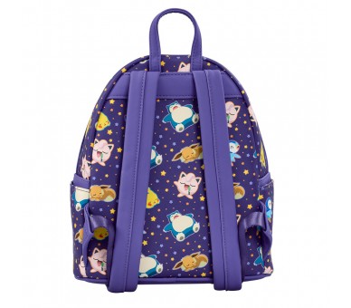 Mochila Sleeping Pikachu and Friends Pokemon Loungefly 26cm