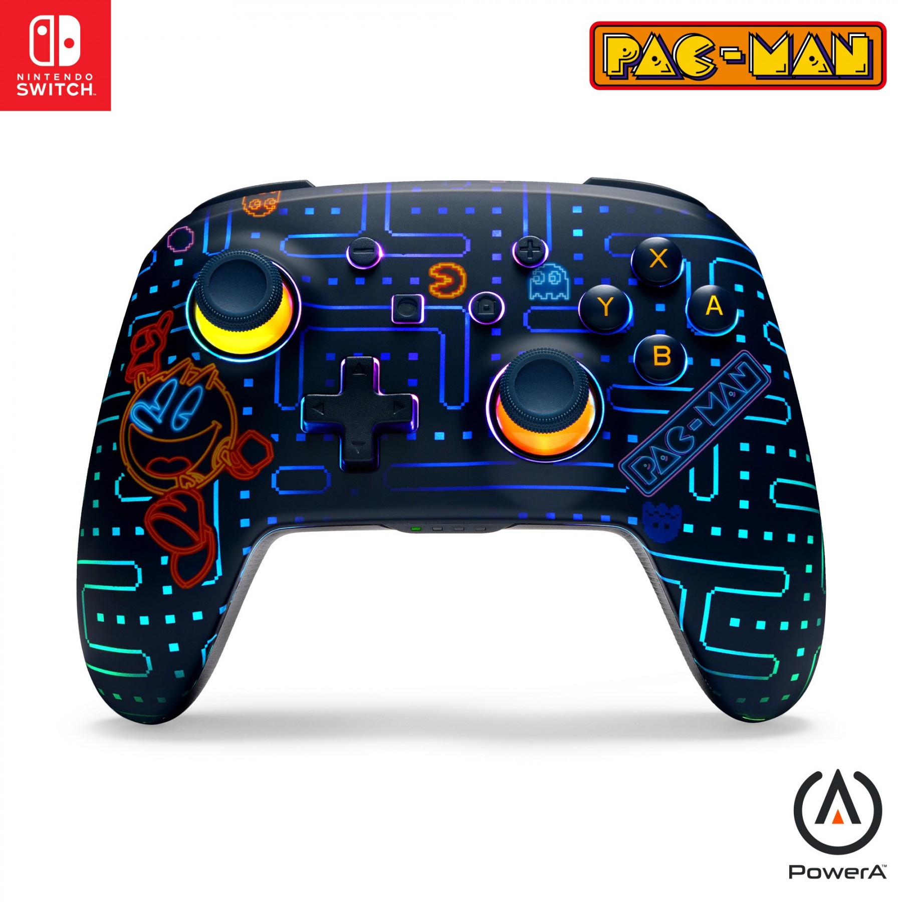PowerA Enhanced Wireless Controller for Nintendo Switch with Lumectra – PAC-MAN Neon Arcade PowerA Enhanced Wireless Controller for Nintendo Switch with Lumectra – PAC-MAN Neon Arcade