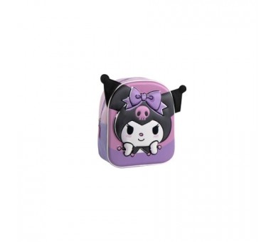 Mochila 3D Kuromi Hello Kitty 28Cm