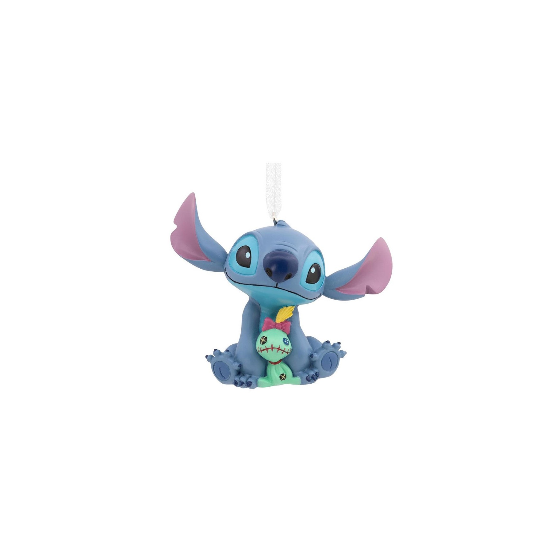 Figura Decorativa Stitch Con Peluche Resina 7,5 Cm