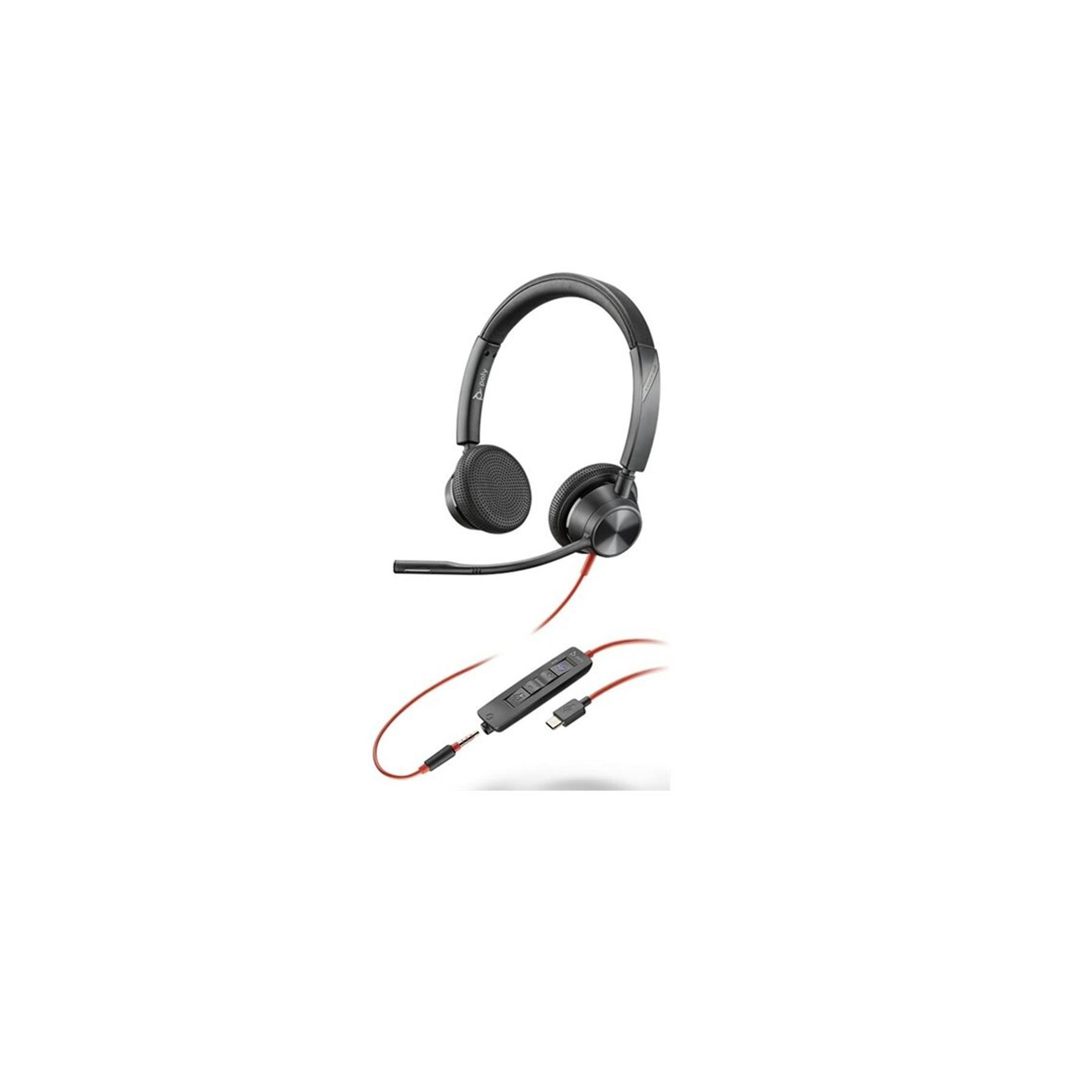 Auriculares Poly Estéreo Blackwire 3325 Con Certificación Mi