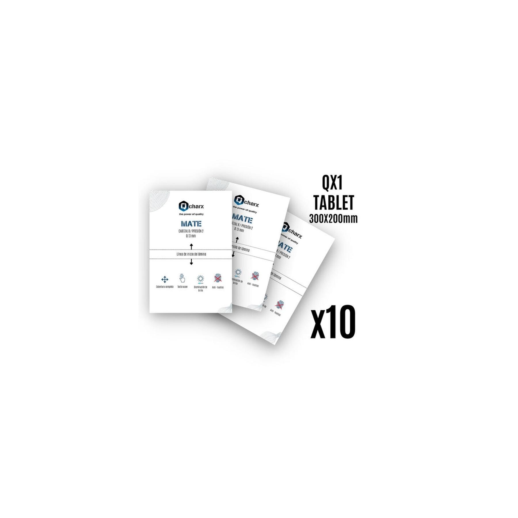 Laminas De Proteccion Frontales Qcharx Tablet Mate Qx1 10 Un
