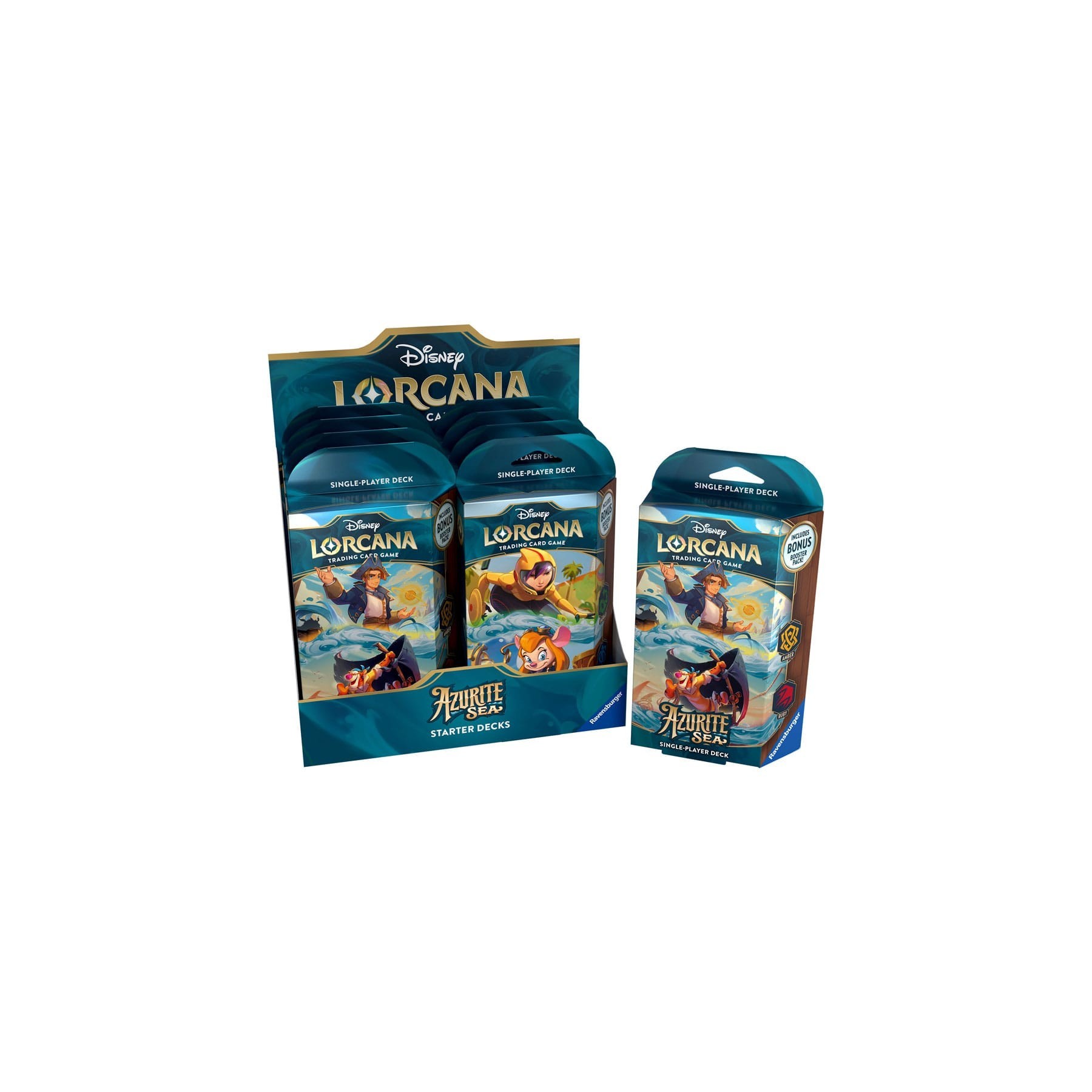 Juego De Cartas Disney Lorcana Tcg Azurite Sea Starter Deck