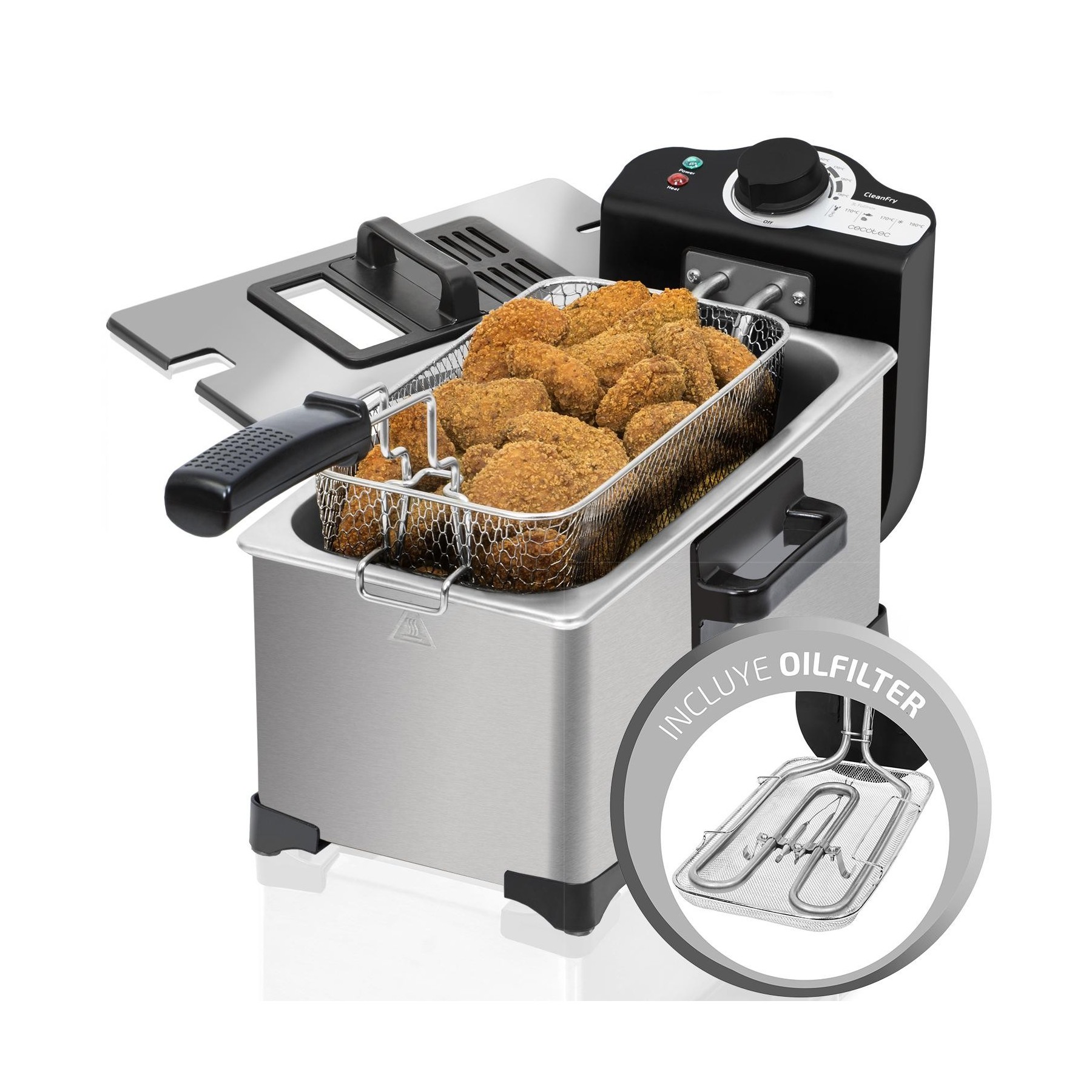 Freidora Cecotec Cleanfry 3 L Full Inox REACONDICIONADO