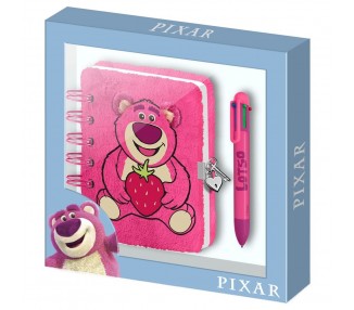 Diario peluche + Boligrafo Fresa Lotso Toy Story Disney Pixar