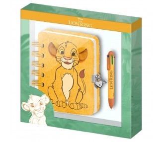 Diario peluche + Boligrafo El Rey Leon Disney