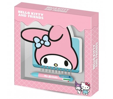 Diario + Boligrafo My Melody Hello Kitty and Friends