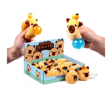 Peluche Estrujable Capibara Queasy Squeezies surtido