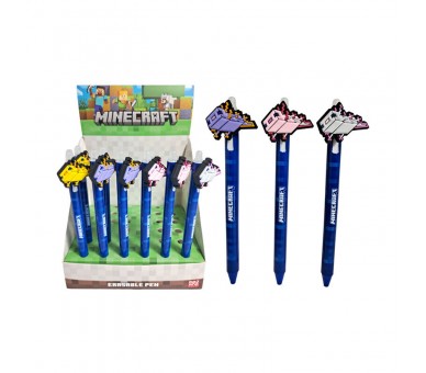 Boligrafo Borrable Topper Minecraft surtido