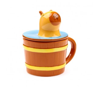 Taza Con Tapa Capibara